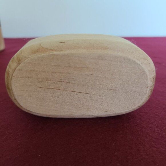 Hand Turned Wood Office Set Bowl and Business Card Holder Decorative Holders - Picture 14 of 16
